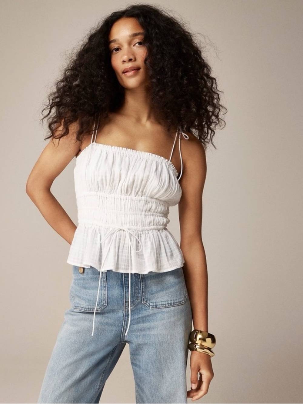 J CREW Clio top in textured gauze Size Small